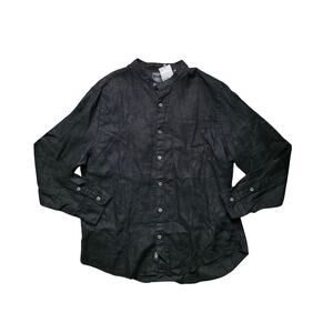 Todd Snyder Sea Soft Irish Linen Shirt Men’s XXL Band Collar Long Sleeve NWT